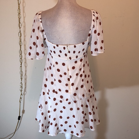 Abercrombie and Fitch polka dot flutter sleeve mini dress - Picture 7 of 9